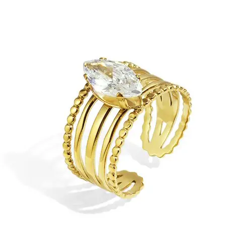 Δαχτυλίδι “Gemstone” Ανοξείδωτο Ατσάλι – Lume