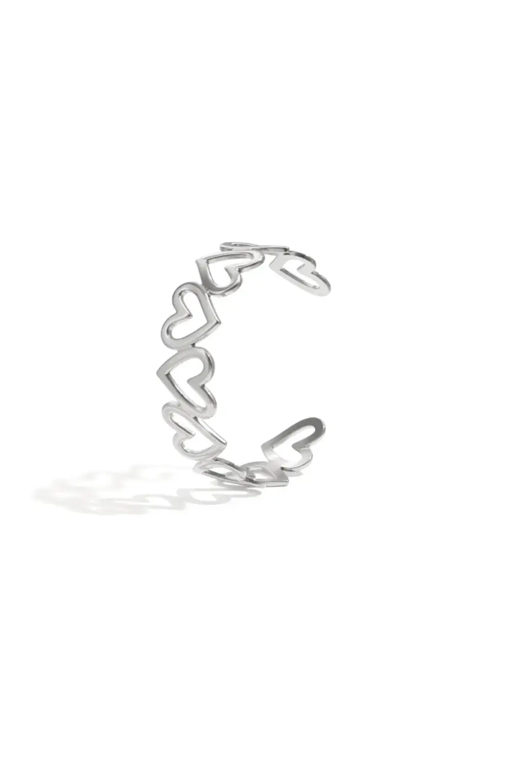 Βραχιόλι "Cuff Heart" Ανοξείδωτο Ατσάλι - Lume - Image 3