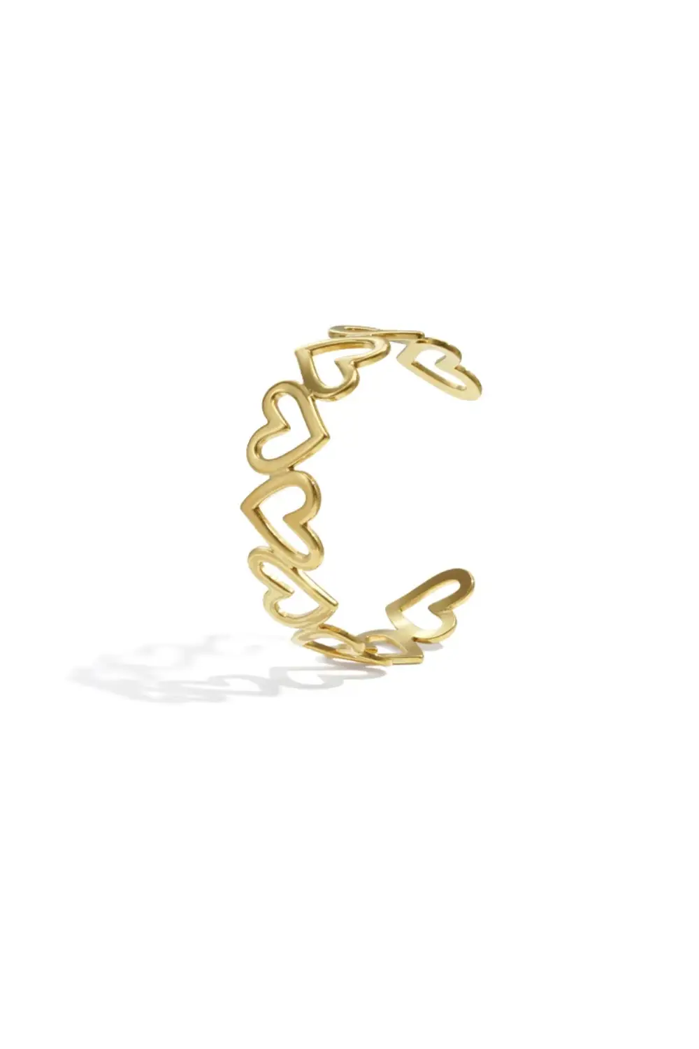 Βραχιόλι "Cuff Heart" Ανοξείδωτο Ατσάλι - Lume - Image 2